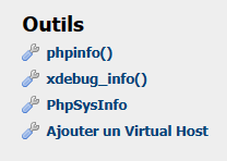 menu vers virtual host wamp
